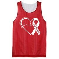 Heart Health Heart Disease Awareness Heartbeat Chd Wear Red Mesh Reversible Basketball Jersey Tank