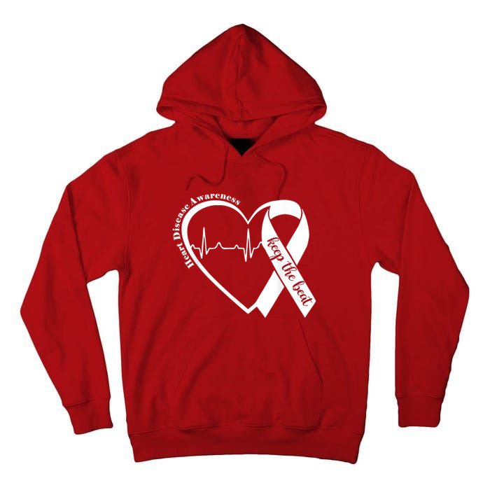 Heart Health Heart Disease Awareness Heartbeat Chd Wear Red Tall Hoodie