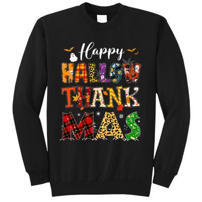 Holiday Happy Hallowthanksmas Christmas Thanksgiving Family Tall Sweatshirt