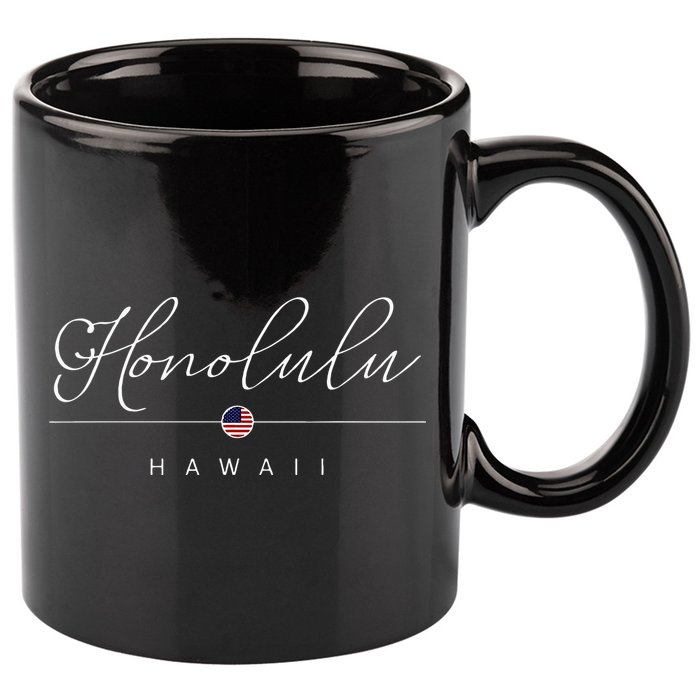 Honolulu Hawaii HI On Honolulu 11oz C Handle Ceramic Mug