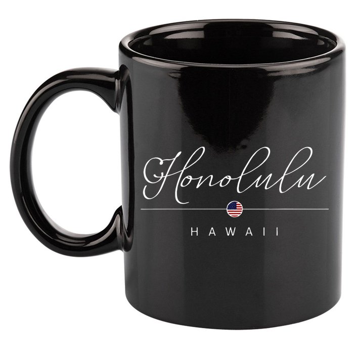 Honolulu Hawaii HI On Honolulu 11oz C Handle Ceramic Mug