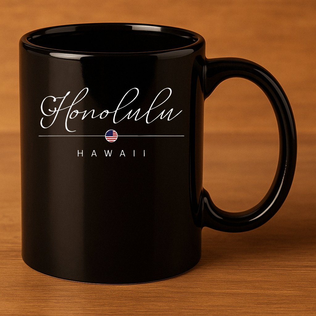 Honolulu Hawaii HI On Honolulu 11oz C Handle Ceramic Mug