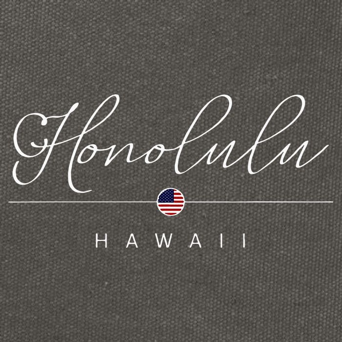 Honolulu Hawaii HI On Honolulu Cotton Canvas Backpack