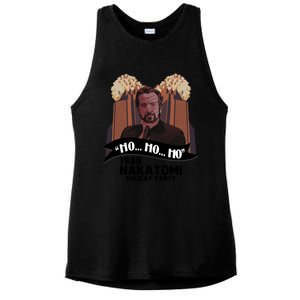 Ho Ho Ho Hans Gruber 1988 Nakatomi Holiday Party Christmas Ladies PosiCharge Tri-Blend Wicking Tank