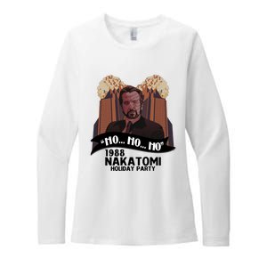 Ho Ho Ho Hans Gruber 1988 Nakatomi Holiday Party Christmas Womens CVC Long Sleeve Shirt