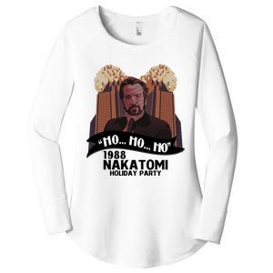 Ho Ho Ho Hans Gruber 1988 Nakatomi Holiday Party Christmas Women's Perfect Tri Tunic Long Sleeve Shirt