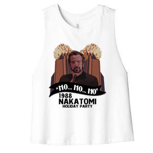 Ho Ho Ho Hans Gruber 1988 Nakatomi Holiday Party Christmas Women's Racerback Cropped Tank