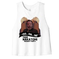 Ho Ho Ho Hans Gruber 1988 Nakatomi Holiday Party Christmas Women's Racerback Cropped Tank