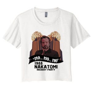 Ho Ho Ho Hans Gruber 1988 Nakatomi Holiday Party Christmas Women's Crop Top Tee