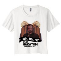 Ho Ho Ho Hans Gruber 1988 Nakatomi Holiday Party Christmas Women's Crop Top Tee