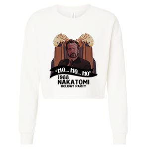 Ho Ho Ho Hans Gruber 1988 Nakatomi Holiday Party Christmas Cropped Pullover Crew