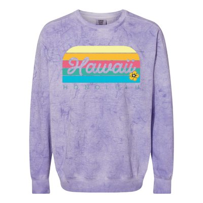 Honolulu Hawaii Colorblast Crewneck Sweatshirt