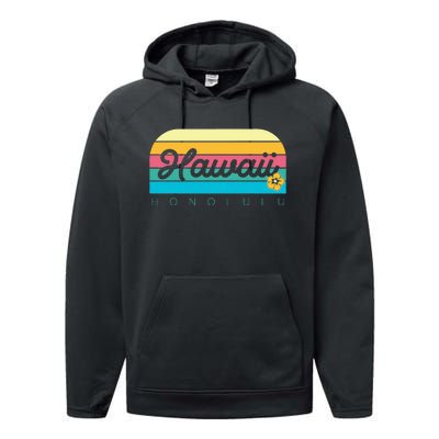 Honolulu Hawaii Performance Fleece Hoodie