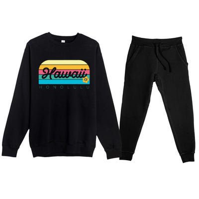 Honolulu Hawaii Premium Crewneck Sweatsuit Set