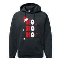 Ho Ho Ho Holiday Apparel, Hohoho Christmas Holiday Outfit Performance Fleece Hoodie