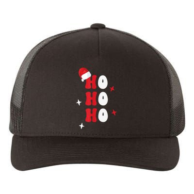 Ho Ho Ho Holiday Apparel, Hohoho Christmas Holiday Outfit Yupoong Adult 5-Panel Trucker Hat