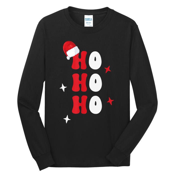 Ho Ho Ho Holiday Apparel, Hohoho Christmas Holiday Outfit Tall Long Sleeve T-Shirt