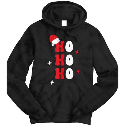 Ho Ho Ho Holiday Apparel, Hohoho Christmas Holiday Outfit Tie Dye Hoodie