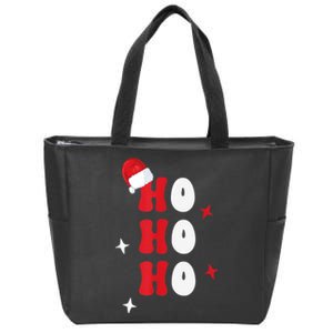 Ho Ho Ho Holiday Apparel, Hohoho Christmas Holiday Outfit Zip Tote Bag