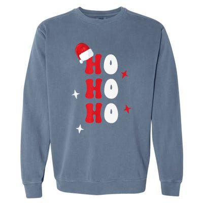 Ho Ho Ho Holiday Apparel, Hohoho Christmas Holiday Outfit Garment-Dyed Sweatshirt