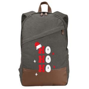 Ho Ho Ho Holiday Apparel, Hohoho Christmas Holiday Outfit Cotton Canvas Backpack