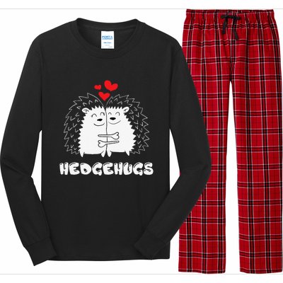 Hedgehugs Hedgehog Hugs Valentine's Day Cute Gift Long Sleeve Pajama Set