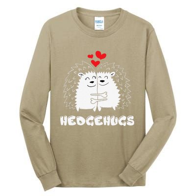 Hedgehugs Hedgehog Hugs Valentine's Day Cute Gift Tall Long Sleeve T-Shirt