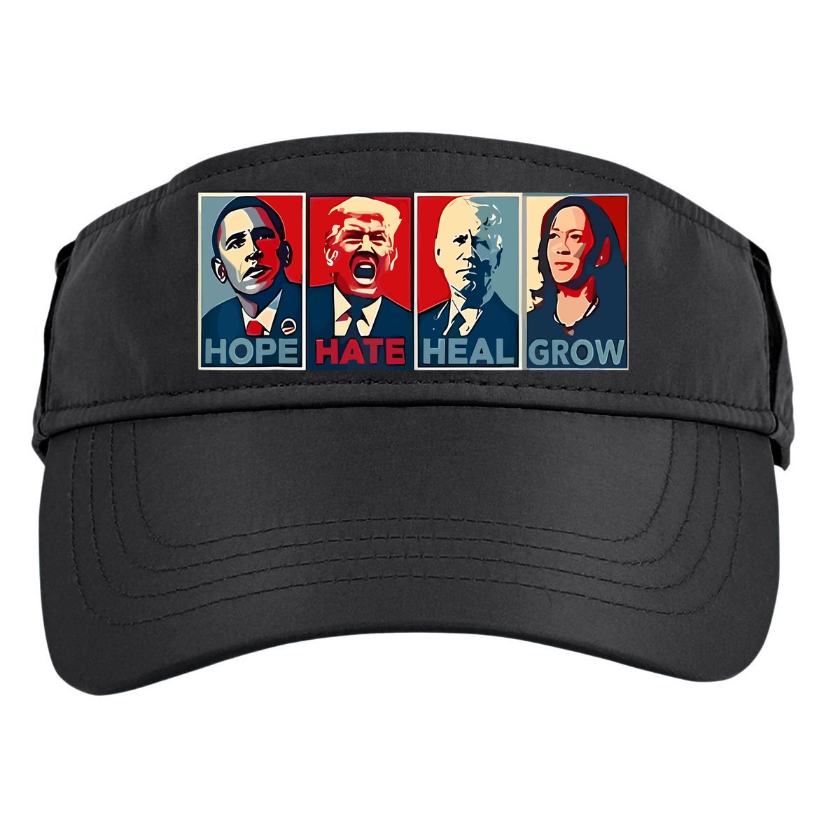 Hope Hate Heal Grow Adult Drive Performance Visor