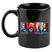 Hope Hate Heal Grow 11oz C Handle Ceramic Mug