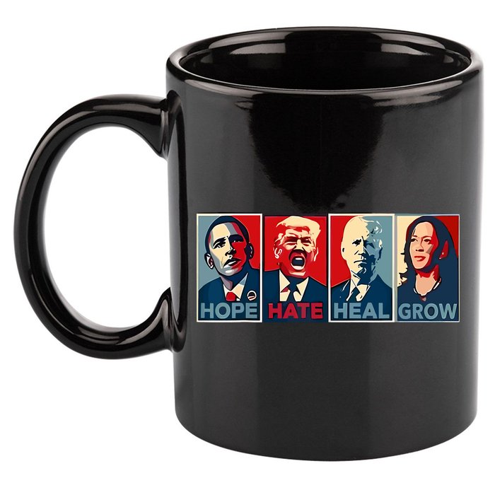 Hope Hate Heal Grow 11oz C Handle Ceramic Mug