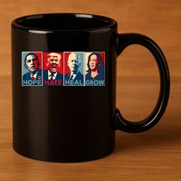 Hope Hate Heal Grow 11oz C Handle Ceramic Mug