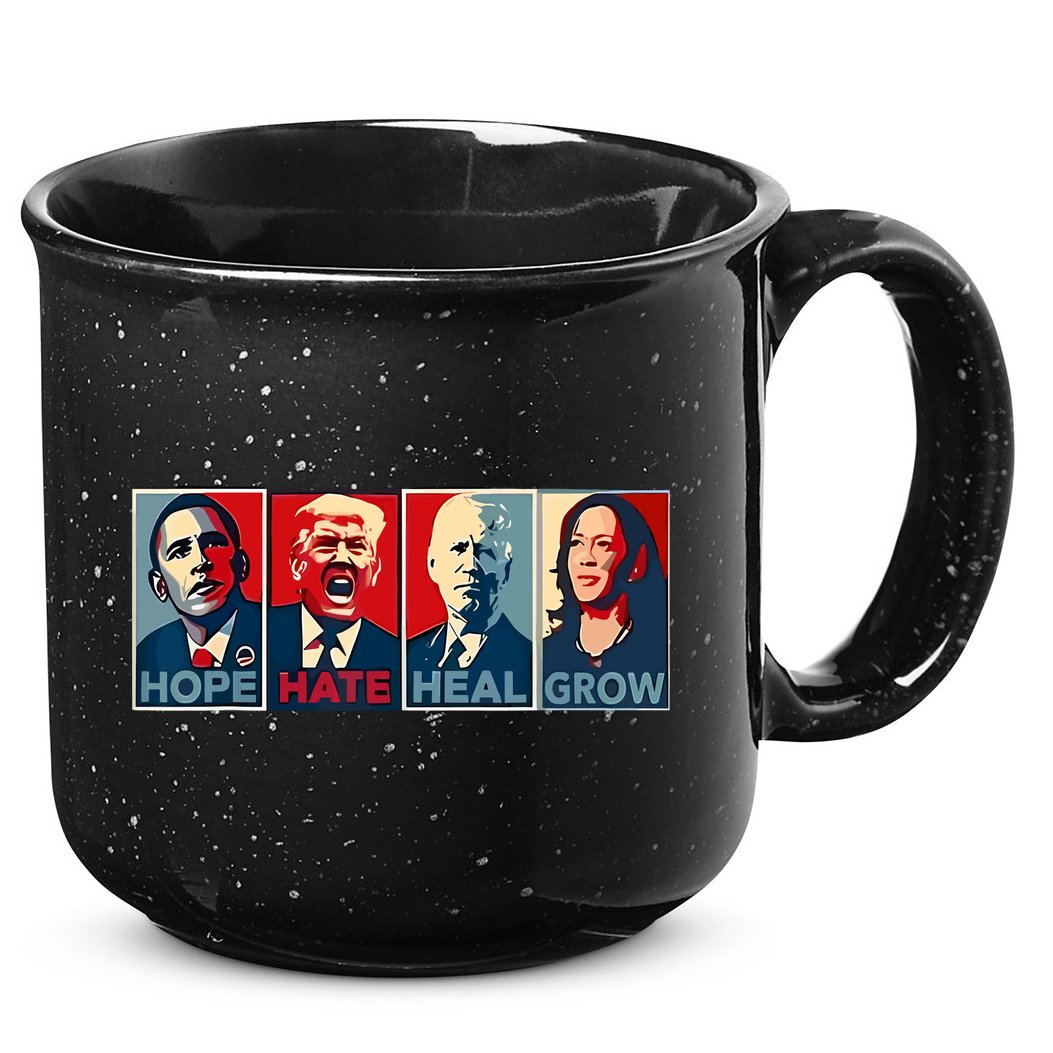 Hope Hate Heal Grow 15oz Campfire Ceramic Mug