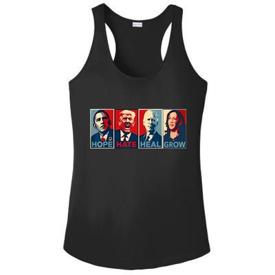 Hope Hate Heal Grow Ladies PosiCharge Competitor Racerback Tank