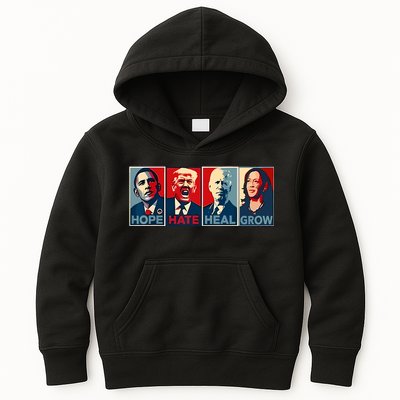 Hope Hate Heal Grow Kids Hoodie