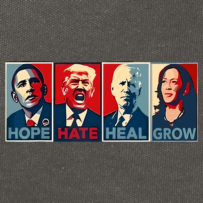 Hope Hate Heal Grow Cotton Canvas Backpack
