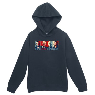 Hope Hate Heal Grow Urban Pullover Hoodie