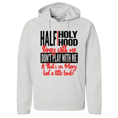 Half Hood Half Holy It's The Peace Of Mind For Me #Siccuh Cool Gift Performance Fleece Hoodie