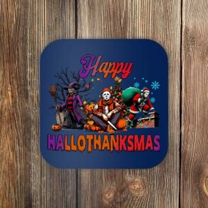 Happy Hallothanksmas Horror Characters Freddy Voorhees Christmas Coaster