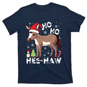 Ho Ho Hee Haw Donkey Christmas Pajama Funny Farmer T-Shirt