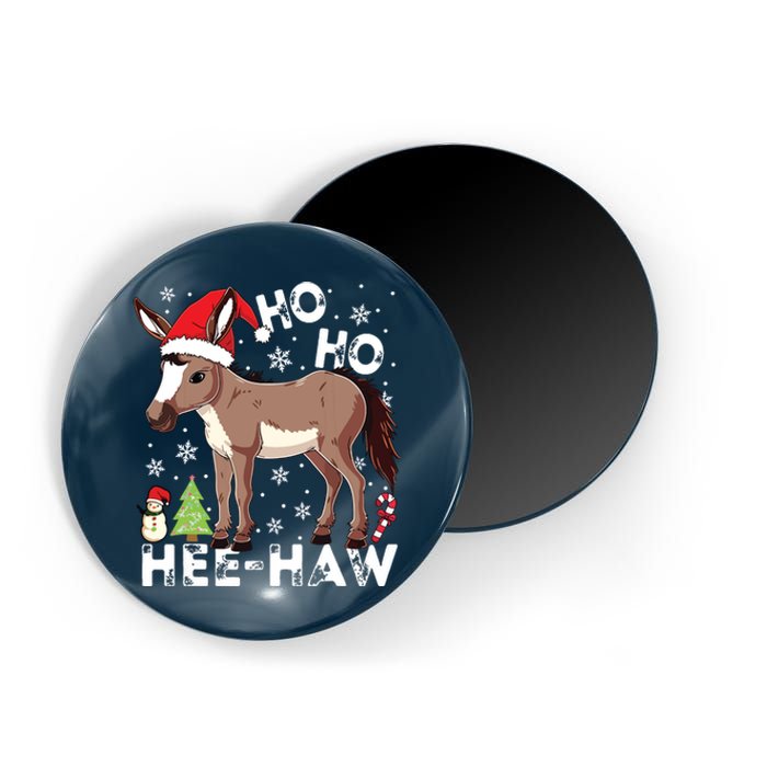 Ho Ho Hee Haw Donkey Christmas Pajama Funny Farmer Magnet