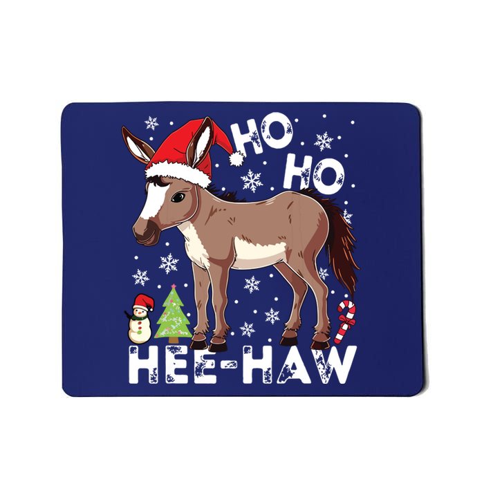 Ho Ho Hee Haw Donkey Christmas Pajama Funny Farmer Mousepad