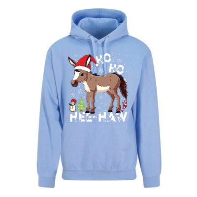 Ho Ho Hee Haw Donkey Christmas Pajama Funny Farmer Unisex Surf Hoodie