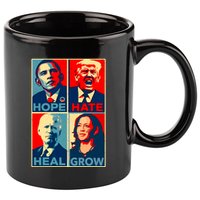 Hope Hate Heal Grow 11oz C Handle Ceramic Mug