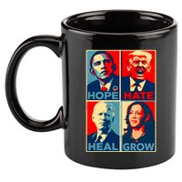 Hope Hate Heal Grow 11oz C Handle Ceramic Mug