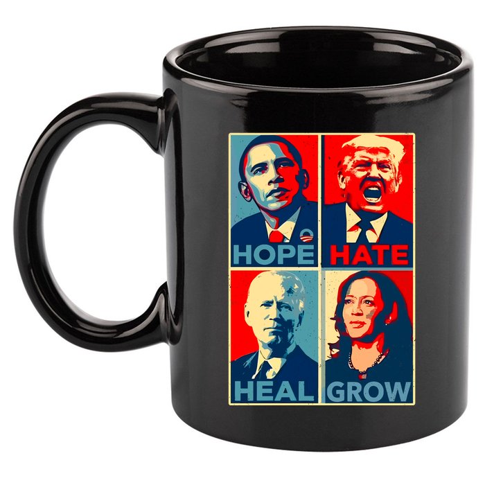 Hope Hate Heal Grow 11oz C Handle Ceramic Mug