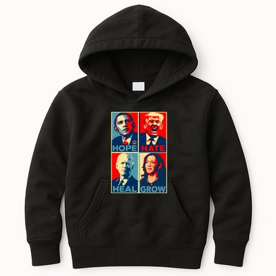 Hope Hate Heal Grow Kids Hoodie