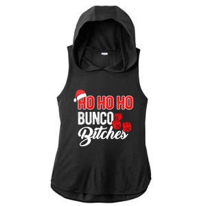 Ho Ho Ho Bunco Bitches Funny Sassy Bunco Christmas Saying Gift Ladies PosiCharge Tri-Blend Wicking Draft Hoodie Tank