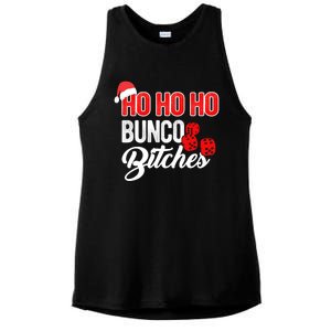 Ho Ho Ho Bunco Bitches Funny Sassy Bunco Christmas Saying Gift Ladies PosiCharge Tri-Blend Wicking Tank