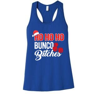 Ho Ho Ho Bunco Bitches Funny Sassy Bunco Christmas Saying Gift Women's Racerback Tank