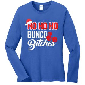 Ho Ho Ho Bunco Bitches Funny Sassy Bunco Christmas Saying Gift Ladies Long Sleeve Shirt